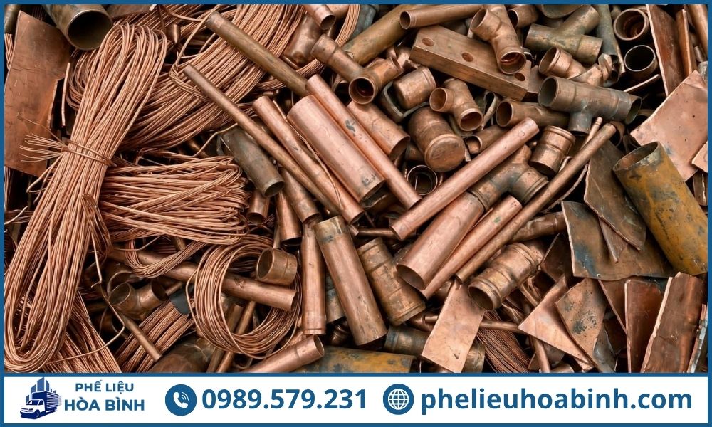 Phế liệu đồng gồm dây đồng, ống đồng và đồng vụn